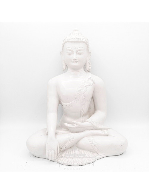 Estatua Buda Shakyamuni Blanco | Himalayan Paradise