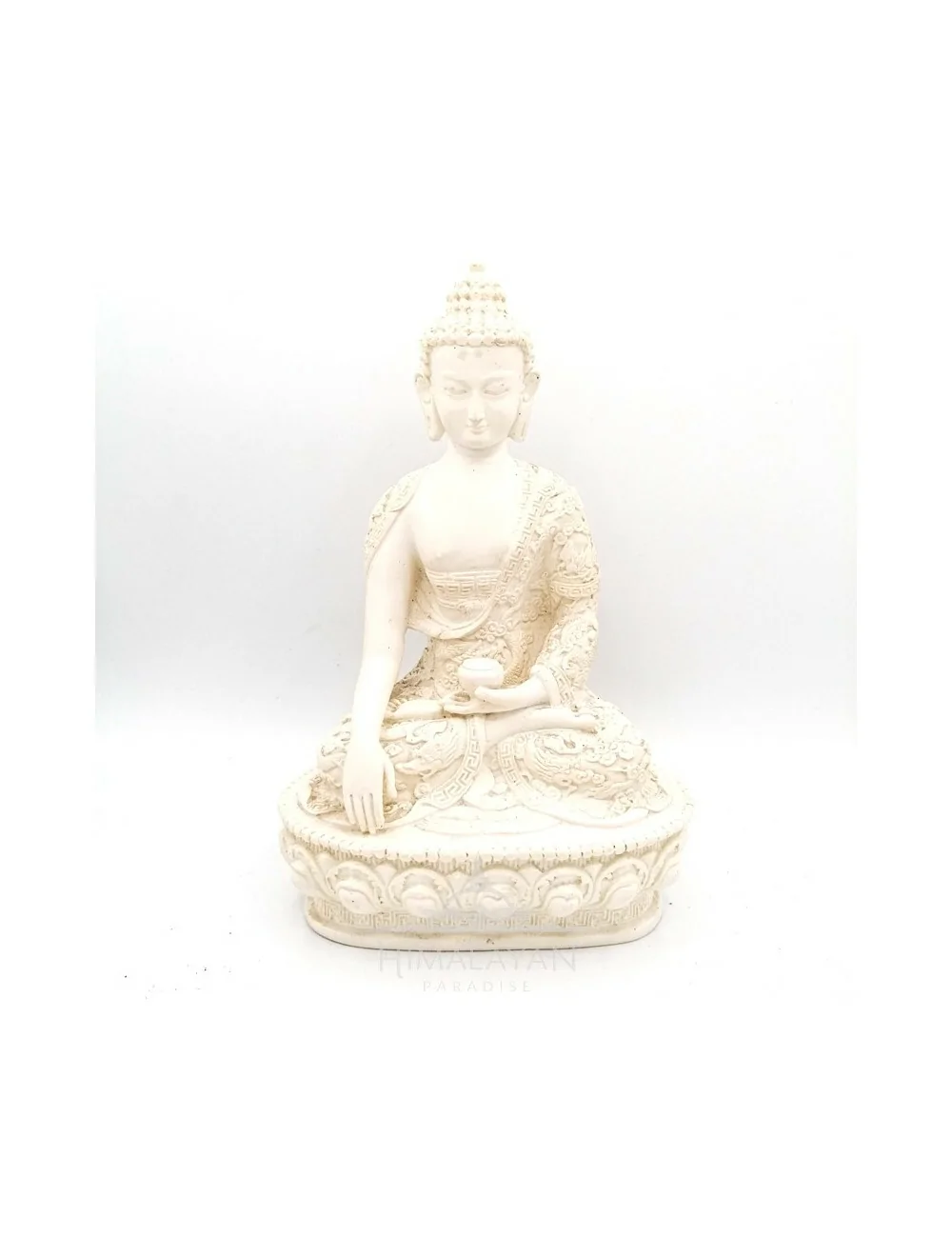 Estatua Buda Shakyamuni con pedestal Blanco | Himalayan Paradise