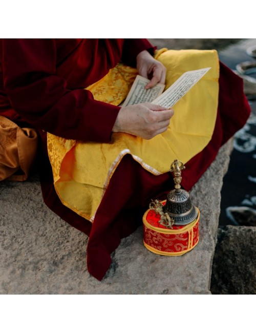 Campana Tibetana Alta Calidad con Dorje Dorado | Himalayan Paradise
