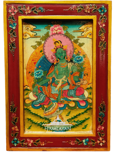 Pintura tibetana de Tara Verde I Himalayan Paradise