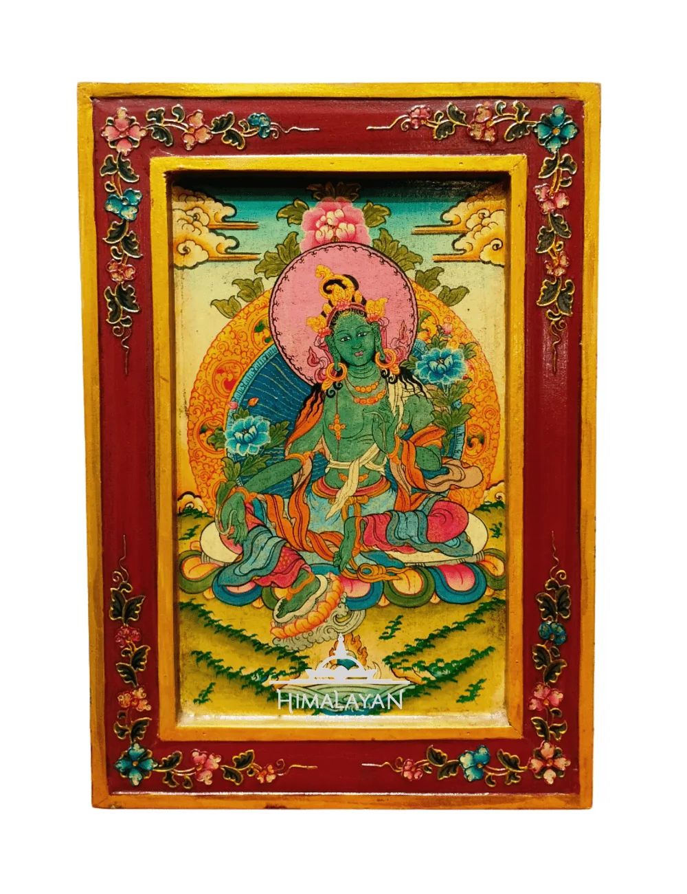Pintura tibetana de Tara Verde I Himalayan Paradise