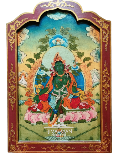 Pintura tibetana de Tara Verda I Himalayan Paradise