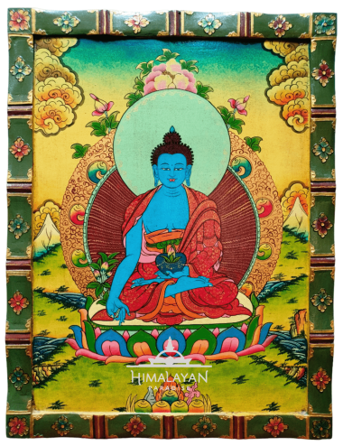 Pintura tibetana del Buda de la Medicina I Himalayan Paradise