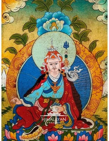 Pintura tibetana de Guru Rimpoche I Himalayan Paradise