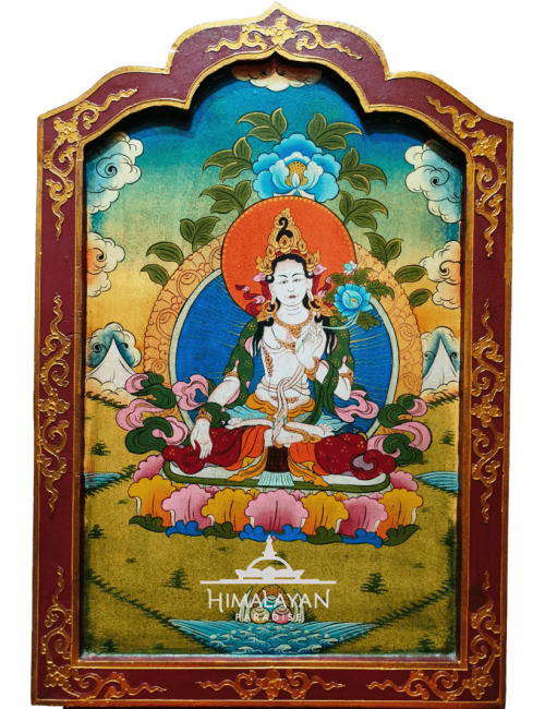 Pintura tibetana de Tara Blanca I Himalayan Paradise