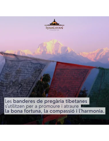 Banderes Oració Tibetanes amb Mantra de Tara Verda | Himalayan Paradise