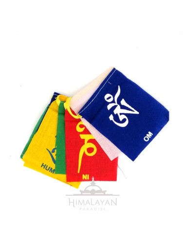 Banderes Tibetanes amb Mantra Om Mani Padme Hum | Himalayan Paradise