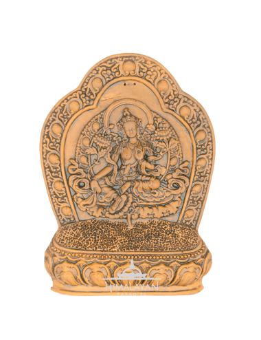 Panell de ceràmica de Tara Verda sobre un lotus I Himalayan Paradise