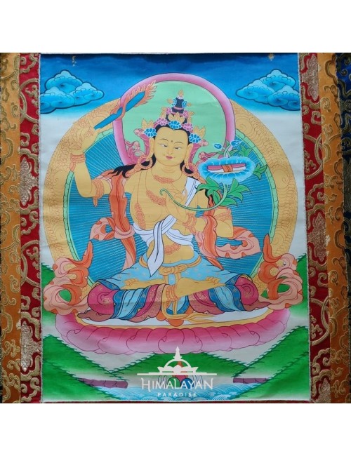 Thangka tibetà de Manjushri I Himalayan Paradise