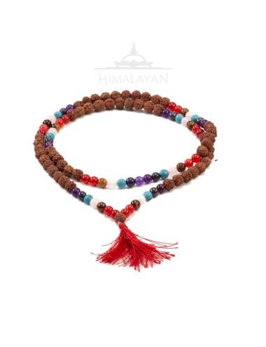Mala de Rudraksha con Piedras Chakras I Himalayan Paradise