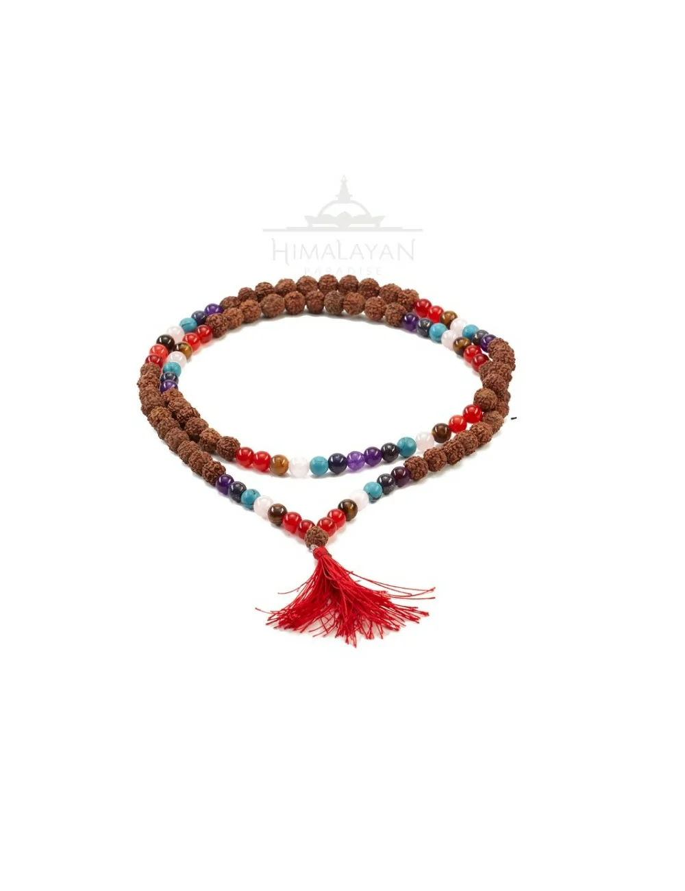 Japamala de Rudraksha con Piedras Chakras I Himalayan Paradise