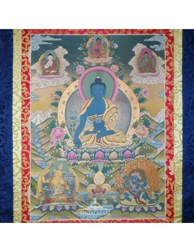 Thangka tibetano del Buda de la Medicina | Himalayan Paradise