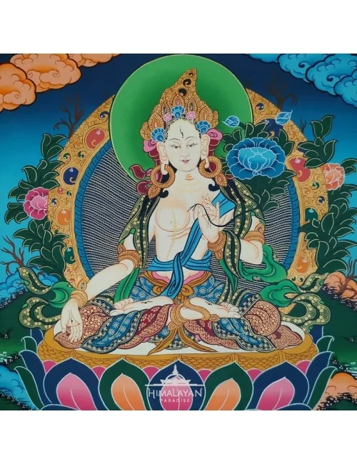 Thangka tibetà de Tara Blanca | Himalayan Paradise