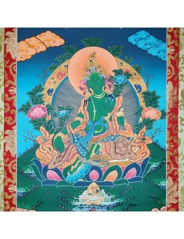 Thangka tibetà de Tara Verda | Himalayan Paradise