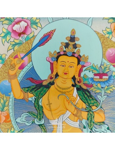 Thangka tibetano de Manjushri I Himalayan Paradise