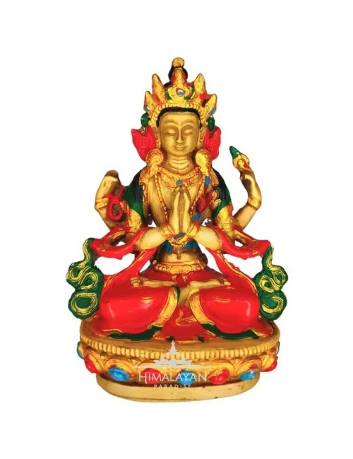 Figura de Chenrezig pintada I Himalayan Paradise